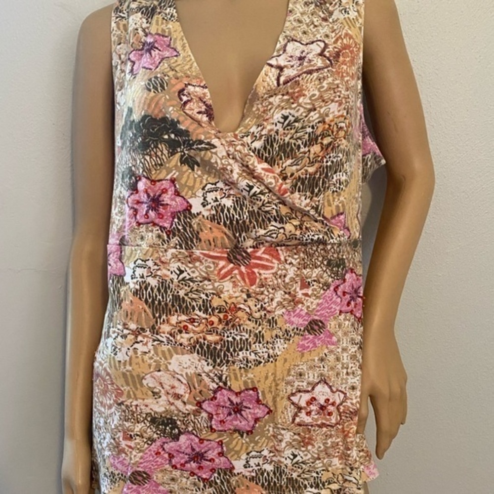 White stag plus size 3X floral top
